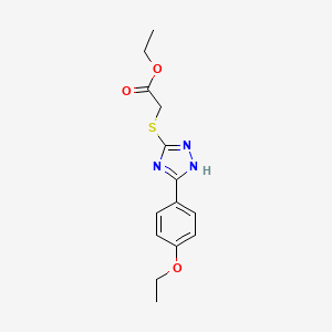 molecular formula C14H17N3O3S B5726624 ethyl {[5-(4-ethoxyphenyl)-4H-1,2,4-triazol-3-yl]thio}acetate 