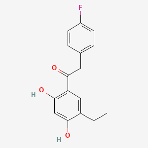molecular formula C16H15FO3 B5726632 1-(5-ethyl-2,4-dihydroxyphenyl)-2-(4-fluorophenyl)ethanone 