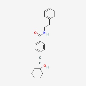 molecular formula C23H25NO2 B5726636 4-[(1-hydroxycyclohexyl)ethynyl]-N-(2-phenylethyl)benzamide 