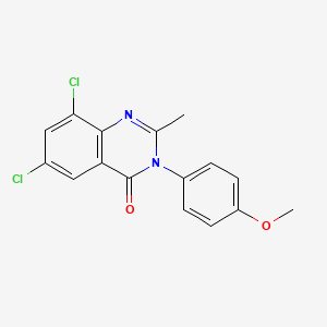 molecular formula C16H12Cl2N2O2 B5726643 6,8-dichloro-3-(4-methoxyphenyl)-2-methyl-4(3H)-quinazolinone 