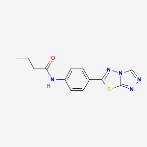 molecular formula C13H13N5OS B5726656 N-(4-[1,2,4]triazolo[3,4-b][1,3,4]thiadiazol-6-ylphenyl)butanamide 