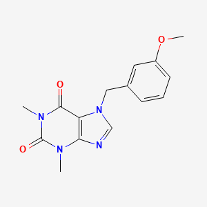 molecular formula C15H16N4O3 B5726666 7-(3-甲氧基苄基)-1,3-二甲基-3,7-二氢-1H-嘌呤-2,6-二酮 