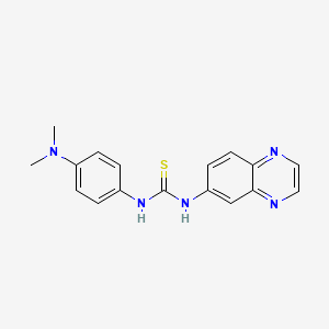 molecular formula C17H17N5S B5726677 N-[4-(dimethylamino)phenyl]-N'-6-quinoxalinylthiourea 