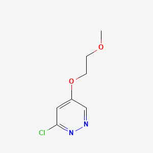 molecular formula C7H9ClN2O2 B572668 3-氯-5-(2-甲氧基乙氧基)哒嗪 CAS No. 1256038-18-2