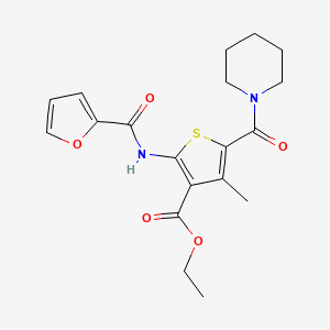 molecular formula C19H22N2O5S B5726683 ethyl 2-(2-furoylamino)-4-methyl-5-(1-piperidinylcarbonyl)-3-thiophenecarboxylate 
