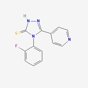 molecular formula C13H9FN4S B5726687 4-(2-fluorophenyl)-5-(4-pyridinyl)-4H-1,2,4-triazole-3-thiol 