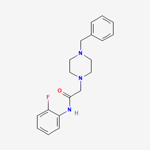 molecular formula C19H22FN3O B5726694 2-(4-benzyl-1-piperazinyl)-N-(2-fluorophenyl)acetamide 