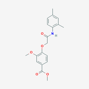 molecular formula C19H21NO5 B5726702 methyl 4-{2-[(2,4-dimethylphenyl)amino]-2-oxoethoxy}-3-methoxybenzoate 