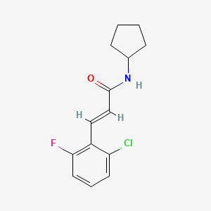 molecular formula C14H15ClFNO B5726713 3-(2-chloro-6-fluorophenyl)-N-cyclopentylacrylamide 