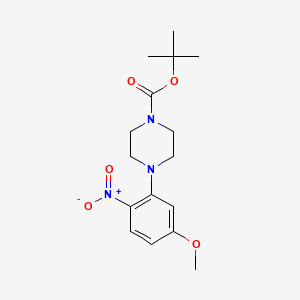 B572672 3-(4-BOC-piperazino)-4-nitroanisole CAS No. 1215205-93-8