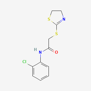 molecular formula C11H11ClN2OS2 B5726722 N-(2-chlorophenyl)-2-(4,5-dihydro-1,3-thiazol-2-ylthio)acetamide 