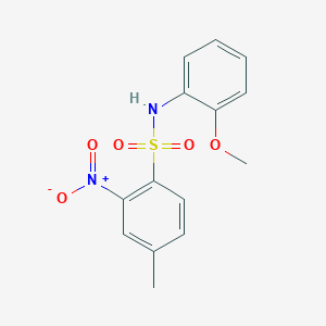 molecular formula C14H14N2O5S B5726727 N-(2-methoxyphenyl)-4-methyl-2-nitrobenzenesulfonamide 