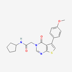 molecular formula C20H21N3O3S B5726748 N-cyclopentyl-2-[5-(4-methoxyphenyl)-4-oxothieno[2,3-d]pyrimidin-3(4H)-yl]acetamide 