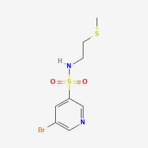 molecular formula C8H11BrN2O2S2 B572675 5-Bromo-n-(2-(methylthio)ethyl)pyridine-3-sulfonamide CAS No. 1251086-91-5