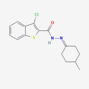 molecular formula C16H17ClN2OS B5726753 3-chloro-N'-(4-methylcyclohexylidene)-1-benzothiophene-2-carbohydrazide 