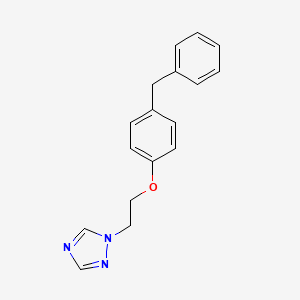 molecular formula C17H17N3O B5726766 1-[2-(4-benzylphenoxy)ethyl]-1H-1,2,4-triazole 