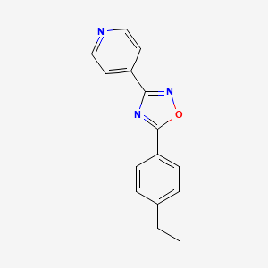 molecular formula C15H13N3O B5726773 4-[5-(4-ethylphenyl)-1,2,4-oxadiazol-3-yl]pyridine 