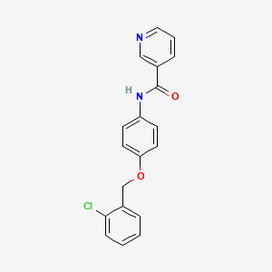 molecular formula C19H15ClN2O2 B5726778 N-{4-[(2-chlorobenzyl)oxy]phenyl}nicotinamide 
