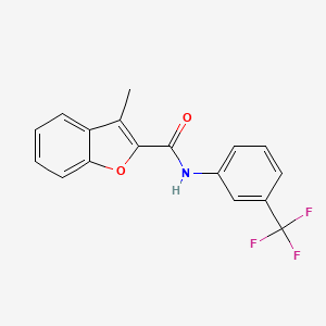 molecular formula C17H12F3NO2 B5726781 3-methyl-N-[3-(trifluoromethyl)phenyl]-1-benzofuran-2-carboxamide 