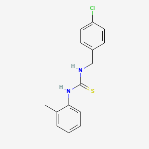 molecular formula C15H15ClN2S B5726787 N-(4-chlorobenzyl)-N'-(2-methylphenyl)thiourea 