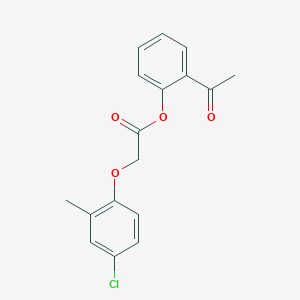 molecular formula C17H15ClO4 B5726794 2-acetylphenyl (4-chloro-2-methylphenoxy)acetate 