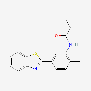 molecular formula C18H18N2OS B5726822 N-[5-(1,3-benzothiazol-2-yl)-2-methylphenyl]-2-methylpropanamide 