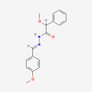 molecular formula C17H18N2O3 B5726829 2-methoxy-N'-(4-methoxybenzylidene)-2-phenylacetohydrazide 