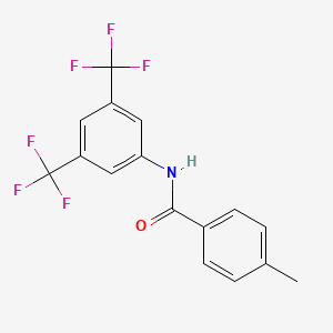molecular formula C16H11F6NO B5726840 N-[3,5-bis(trifluoromethyl)phenyl]-4-methylbenzamide 