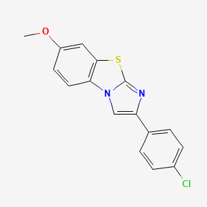 molecular formula C16H11ClN2OS B5726846 2-(4-chlorophenyl)-7-methoxyimidazo[2,1-b][1,3]benzothiazole 