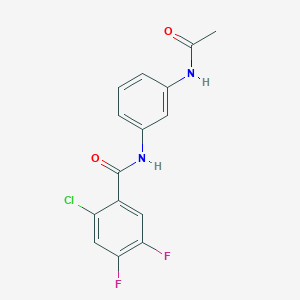 molecular formula C15H11ClF2N2O2 B5726854 N-[3-(acetylamino)phenyl]-2-chloro-4,5-difluorobenzamide 