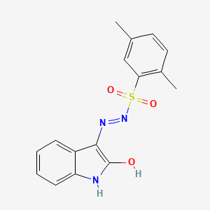 molecular formula C16H15N3O3S B5726863 2,5-dimethyl-N'-(2-oxo-1,2-dihydro-3H-indol-3-ylidene)benzenesulfonohydrazide 