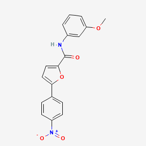 molecular formula C18H14N2O5 B5726877 N-(3-methoxyphenyl)-5-(4-nitrophenyl)-2-furamide 
