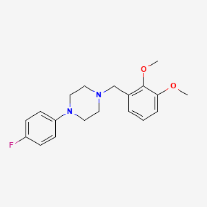 molecular formula C19H23FN2O2 B5726884 1-(2,3-dimethoxybenzyl)-4-(4-fluorophenyl)piperazine 