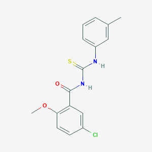 molecular formula C16H15ClN2O2S B5726894 5-chloro-2-methoxy-N-{[(3-methylphenyl)amino]carbonothioyl}benzamide 