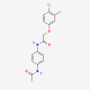 molecular formula C17H17ClN2O3 B5726907 N-[4-(acetylamino)phenyl]-2-(4-chloro-3-methylphenoxy)acetamide 