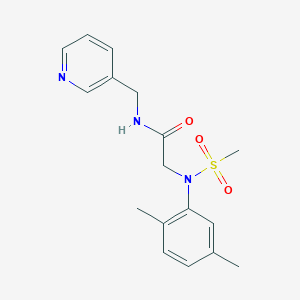 molecular formula C17H21N3O3S B5726912 N~2~-(2,5-dimethylphenyl)-N~2~-(methylsulfonyl)-N~1~-(3-pyridinylmethyl)glycinamide 
