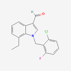 molecular formula C18H15ClFNO B5726918 1-(2-chloro-6-fluorobenzyl)-7-ethyl-1H-indole-3-carbaldehyde 