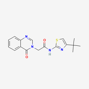 molecular formula C17H18N4O2S B5726926 N-(4-tert-butyl-1,3-thiazol-2-yl)-2-(4-oxo-3(4H)-quinazolinyl)acetamide 