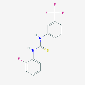 molecular formula C14H10F4N2S B5726941 N-(2-fluorophenyl)-N'-[3-(trifluoromethyl)phenyl]thiourea 