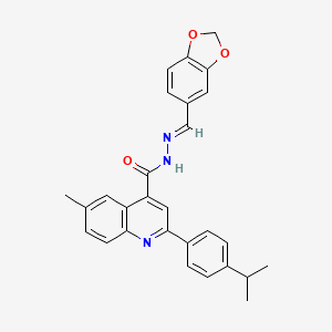 N'-(1,3-benzodioxol-5-ylmethylene)-2-(4-isopropylphenyl)-6-methyl-4-quinolinecarbohydrazide