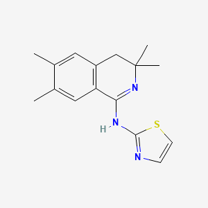 3,3,6,7-tetramethyl-N-1,3-thiazol-2-yl-3,4-dihydro-1-isoquinolinamine
