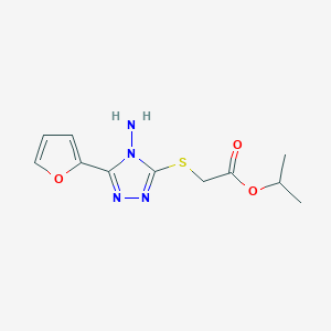 molecular formula C11H14N4O3S B5726996 isopropyl {[4-amino-5-(2-furyl)-4H-1,2,4-triazol-3-yl]thio}acetate 