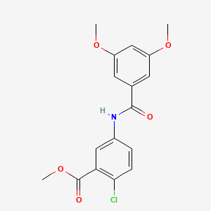 molecular formula C17H16ClNO5 B5727014 methyl 2-chloro-5-[(3,5-dimethoxybenzoyl)amino]benzoate 