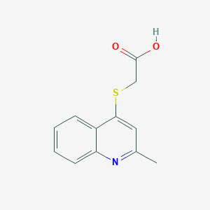 molecular formula C12H11NO2S B5727033 [(2-methyl-4-quinolinyl)thio]acetic acid 