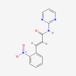 molecular formula C13H10N4O3 B5727037 3-(2-nitrophenyl)-N-2-pyrimidinylacrylamide 