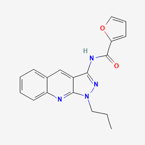 molecular formula C18H16N4O2 B5727046 N-(1-propyl-1H-pyrazolo[3,4-b]quinolin-3-yl)-2-furamide 