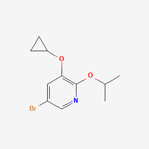 B572705 5-Bromo-3-cyclopropoxy-2-isopropoxypyridine CAS No. 1243467-36-8