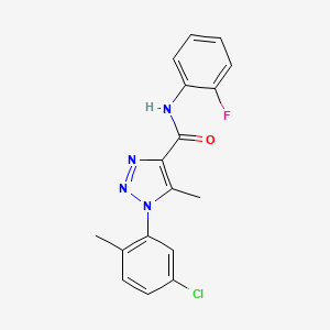 molecular formula C17H14ClFN4O B5727074 1-(5-chloro-2-methylphenyl)-N-(2-fluorophenyl)-5-methyl-1H-1,2,3-triazole-4-carboxamide 