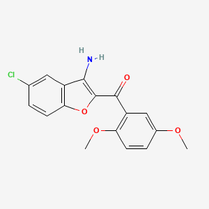 molecular formula C17H14ClNO4 B5727090 (3-amino-5-chloro-1-benzofuran-2-yl)(2,5-dimethoxyphenyl)methanone 