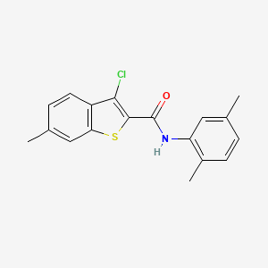 molecular formula C18H16ClNOS B5727100 3-chloro-N-(2,5-dimethylphenyl)-6-methyl-1-benzothiophene-2-carboxamide 